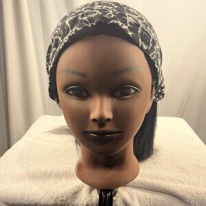 Women’s Black Headscarf Lightweight Fashionable Hair Wrap Accessory